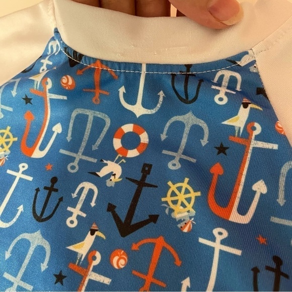 Applecheeks 2 Piece Swimming Set Bathing Suit Swim Diaper and Rash Guard 12-24 - Picture 4 of 9